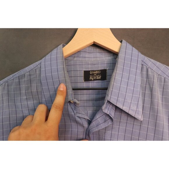 Gitman Bros for Westport Big & Tall Blue Button-Up Shirt - Size‎ 16-38 - Used - Picture 8 of 12